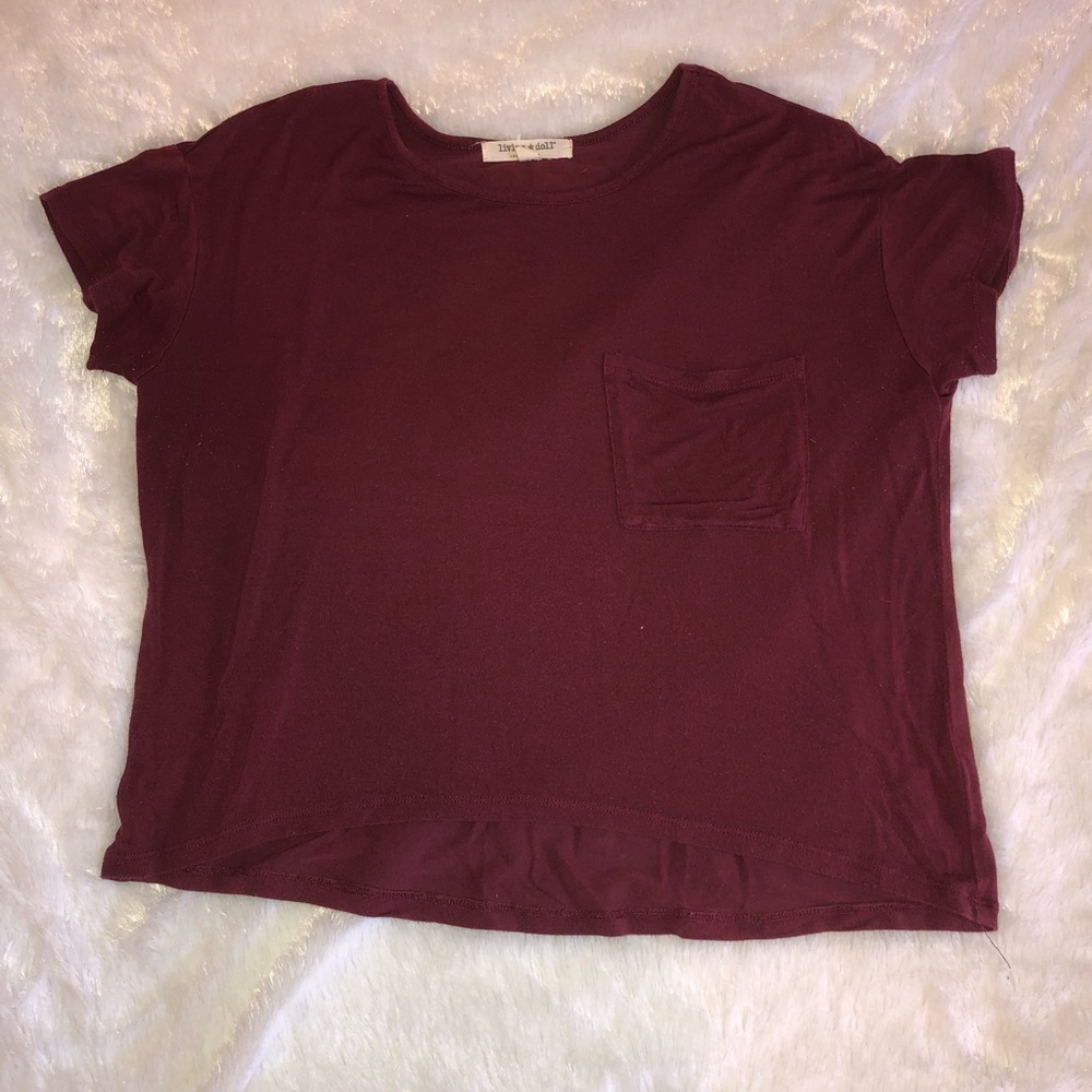 Cropped short sleeve shirt